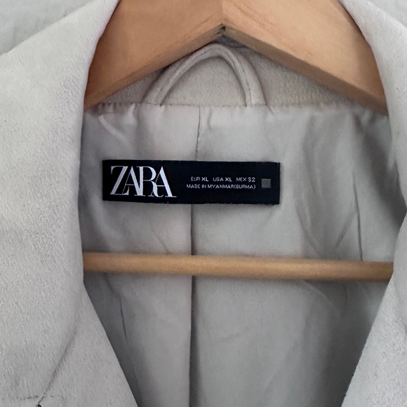 ZARA Faux suede motorcycle jacket. NWOT - Picture 3 of 7